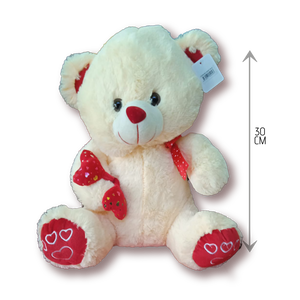 PELUCHE OSO CON CORAZONCITOS - 40 CM - 1 UNID.