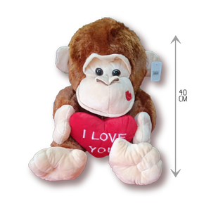 PELUCHE GORILLA - 40 CM - 1 UNID.