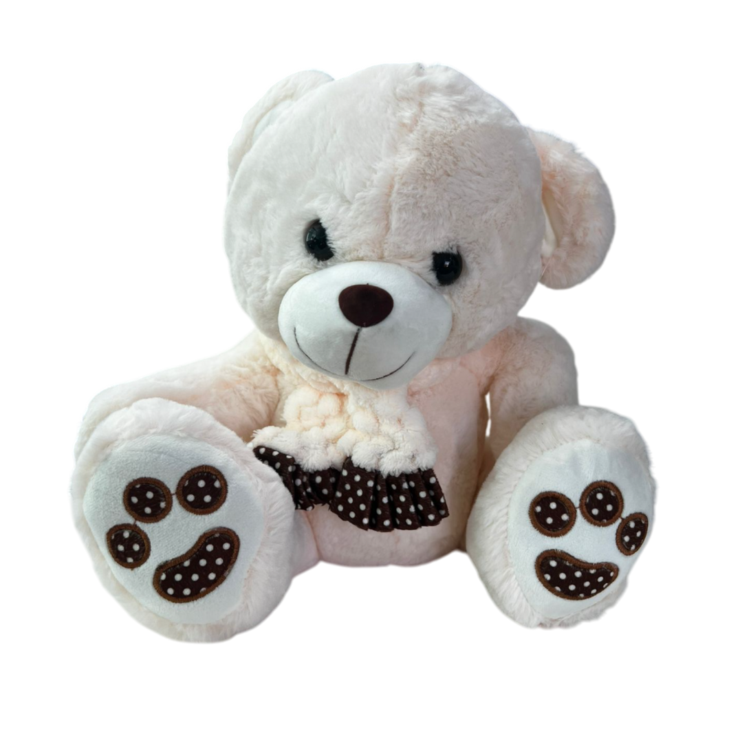 PELUCHE OSO CON BUFANDA - 35 CM - 1 UNID.