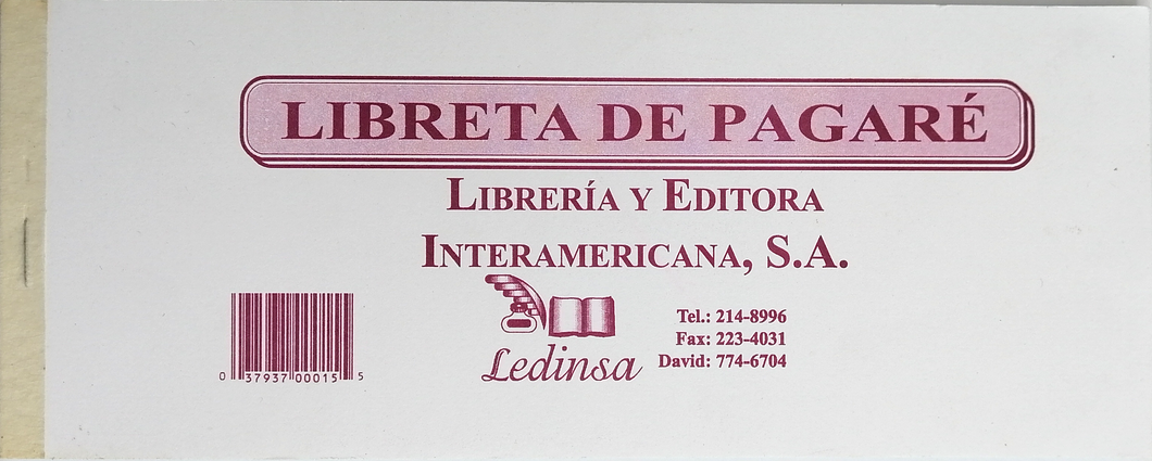 LIBRETA DE PAGARÉ